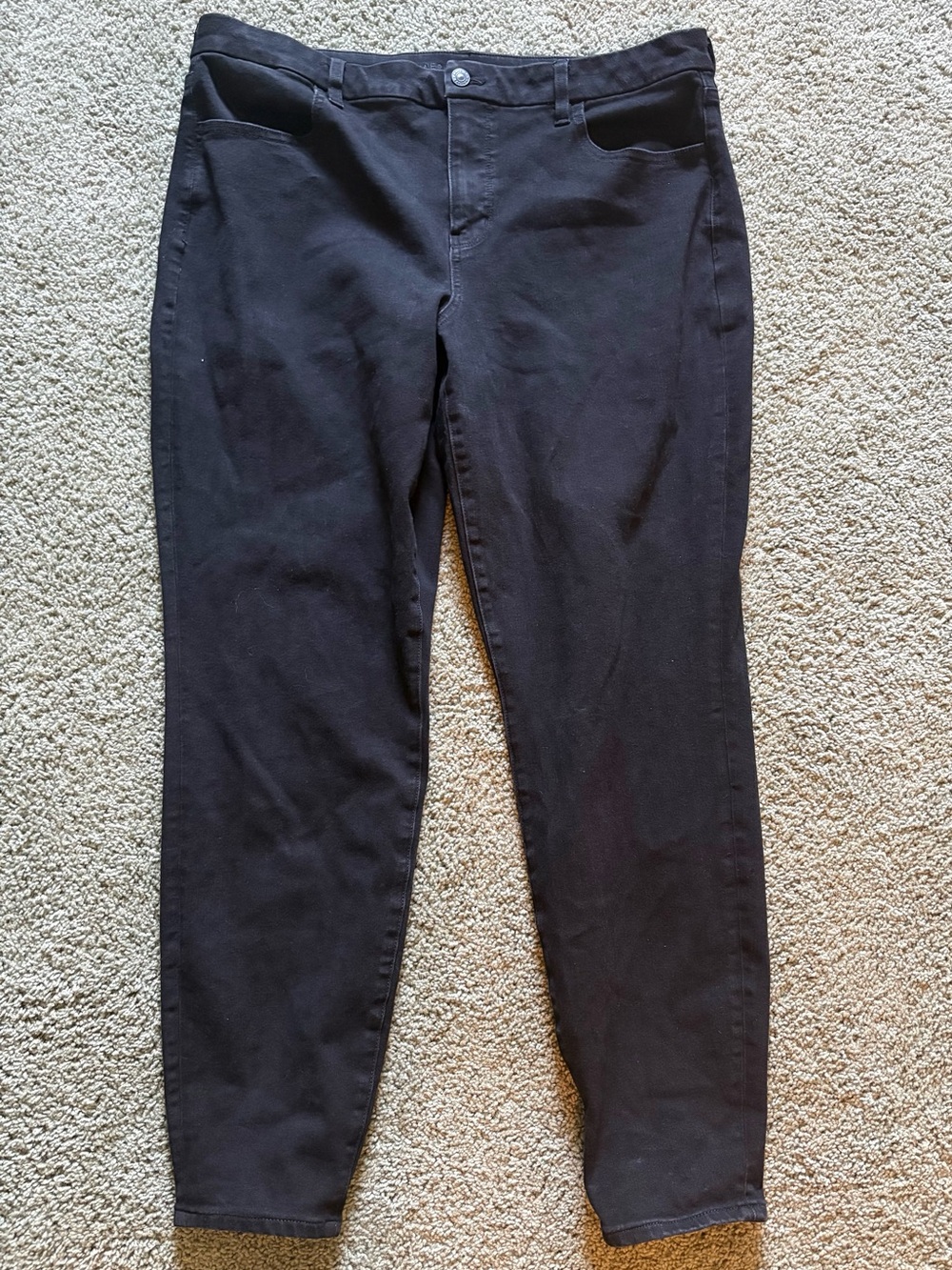 American Eagle Curvy High Rise Jegging Black Dream Stretch Womens Size 18 Long